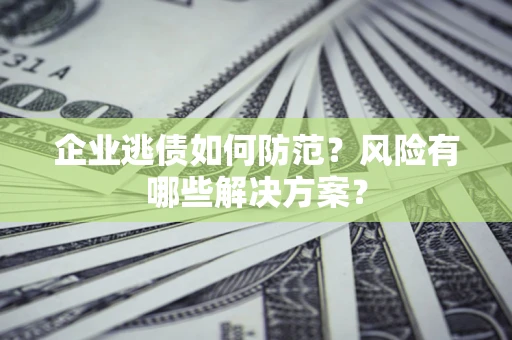 北京企业逃债如何防范？风险有哪些解决方案？