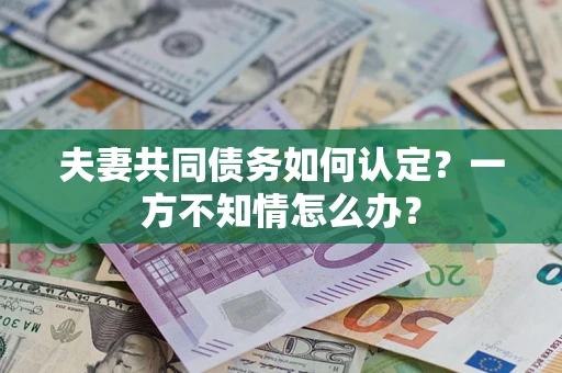 北京夫妻共同债务如何认定？一方不知情怎么办？