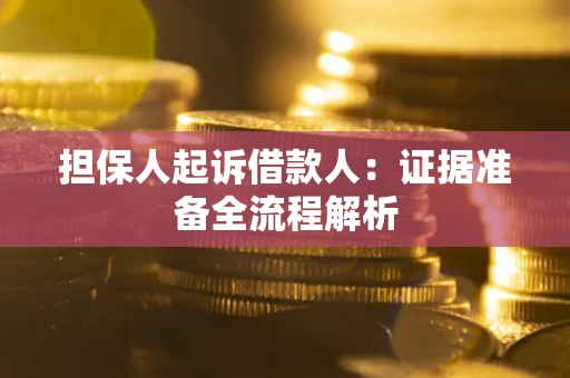 北京担保人起诉借款人：证据准备全流程解析