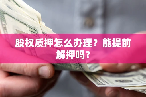 北京股权质押怎么办理？能提前解押吗？